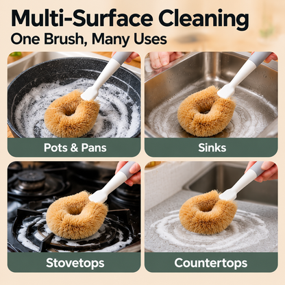 Coconut Fiber Dish Scrub Brush