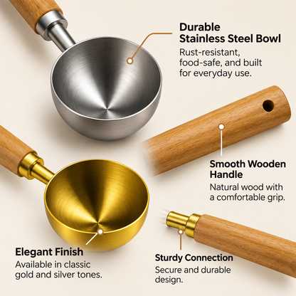 Stainless Steel Round Measuring Spoon