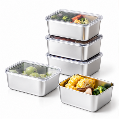 Stainless Steel Square Food Storage Containers