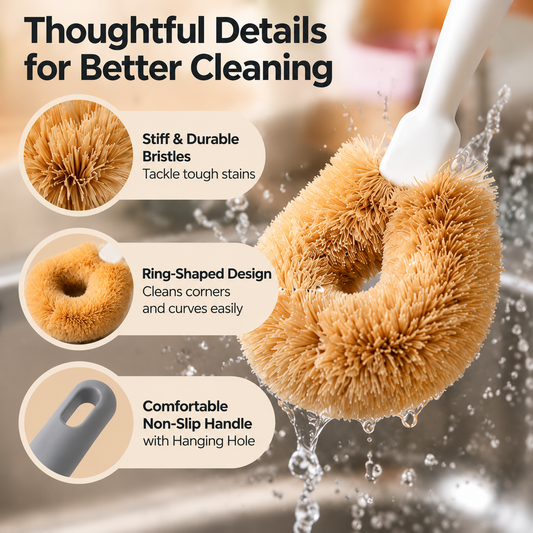 Coconut Fiber Dish Scrub Brush