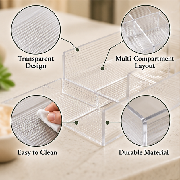 Clear Spice Rack Organizer