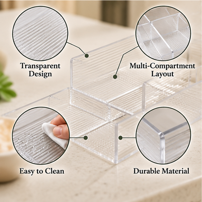 Clear Spice Rack Organizer