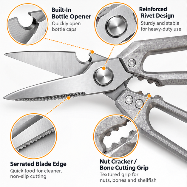 Multi-Function Kitchen Scissors