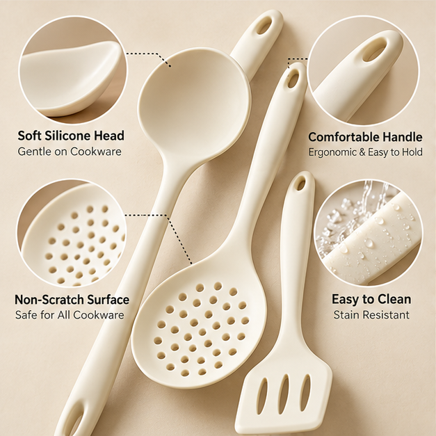 Food-Grade Silicone Kitchen Utensil Set